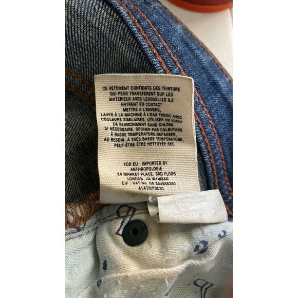 Anthropology Pilcro The Letterpress Hyphen Distress Cuffed Jeans 28x29 Stretch - Picture 9 of 10